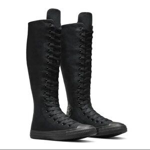 Converse CTAS Women's size 7 Triple Black Knee High Canvas Shoes